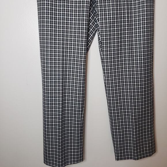 New J. Crew Straight Leg Pant in Black & White Check Plaid Size 4 - Picture 5 of 9